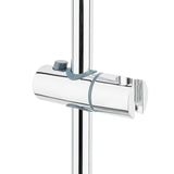 Dušo sistema SAT Chrome su termostatiniu maišytuvu, su 25 cm viršutiniu dušu ir rankiniu dušeliu su trimis srovėmis.