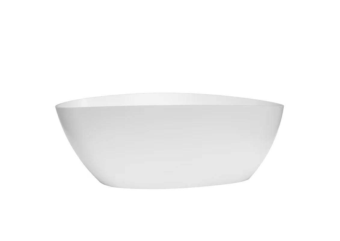 Laisvai pastatoma vonia SAT iš lieto marmuro 156x71 cm, kairinės ir dešininės orientacijos