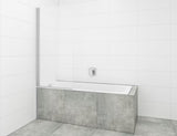 Vonios sienelė SAT Chrome 150x70 cm su varstoma sienele ir chromo profiliu
