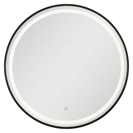 Apvalus vonios kambario veidrodis SAT su LED apšvietimu ir jutikliu, skersmuo 70 cm, juodos spalvos.
