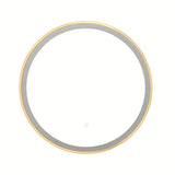 Apvalus LED veidrodis SAT aukso spalvos, 60 cm skersmens, su jutikliu ir su IP44 apsaugos klase.