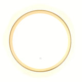 Apvalus LED veidrodis SAT aukso spalvos, 60 cm skersmens, su jutikliu ir su IP44 apsaugos klase.