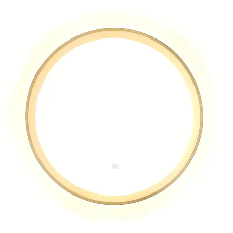Apvalus LED veidrodis SAT aukso spalvos, 60 cm skersmens, su jutikliu ir su IP44 apsaugos klase.