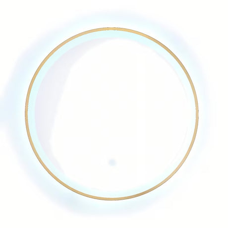 Apvalus LED veidrodis SAT aukso spalvos, 60 cm skersmens, su jutikliu ir su IP44 apsaugos klase.