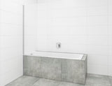 Stacionari vonios sienelė SAT Chrome 150x80 cm su chromuotu profiliu ir EasyClean danga padengtu stiklu.