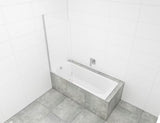 Stacionari vonios sienelė SAT Chrome 150x80 cm su chromuotu profiliu ir EasyClean danga padengtu stiklu.