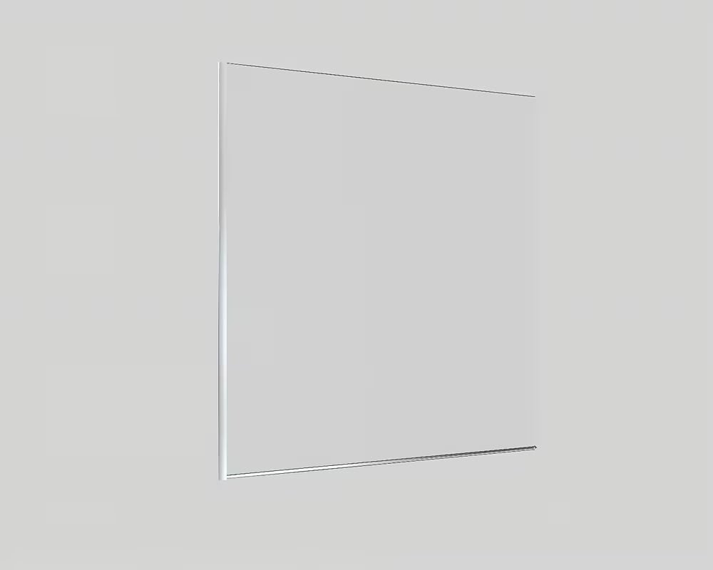 Stacionari vonios sienelė SAT Chrome 150x80 cm su chromuotu profiliu ir EasyClean danga padengtu stiklu.