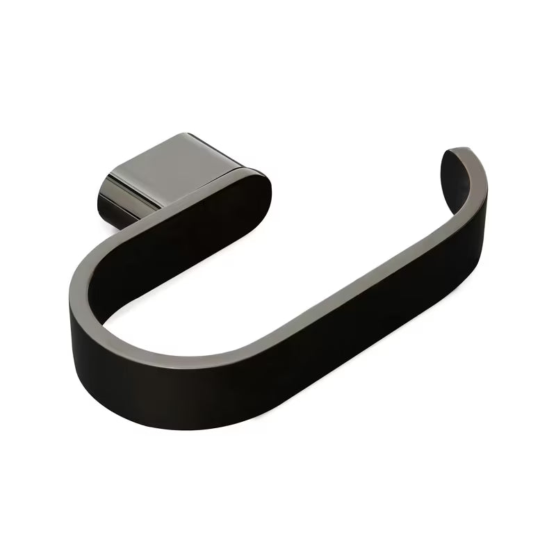 Sieninis tualetinio popieriaus laikiklis SAT Simply R PVD gun metal spalvos, elegantiško dizaino.