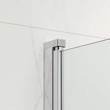 Dviejų Dalių sulankstomas vonios sienelė SAT Sk 150x105 cm, skaidrus stiklas ir chromo profiliai