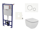 Pakabinami WC komplektas Ideal Standard Tesi su Aquablade technologija ir bakeliu SAT baltos blizgios spalvos