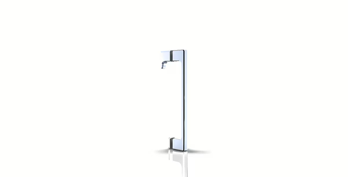 Chromuotas nerūdijančio plieno rankena SAT Tex pro dušo kabinos, varžtų atstumas 19,2 cm