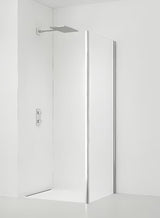 Dušo durų šoninė sienelė  SAT Tex 90 cm, blizgus chromas, skaidrus stiklas, danga Easy Clean.