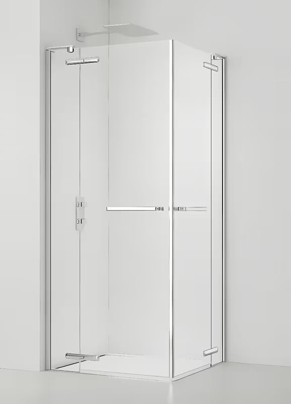 Berėmis stačiakampė dušo kabina SAT Tgd New 120x90 cm, blizgus chromas, skaidrus stiklas