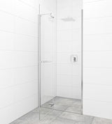 Varstomos dušo durys SAT TGD New 120 cm, chromo spalvos, su skaidriu stiklu ir Easyclean danga