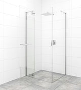 Varstomos dušo durys SAT TGD New 120 cm, chromo spalvos, su skaidriu stiklu ir Easyclean danga