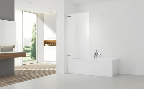 Vonios sienelė SAT Tgd New 150x80 cm su skaidriu stiklu ir blizgaus chromo profiliu