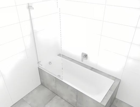 Vonios sienelė SAT Tgd New 150x80 cm su skaidriu stiklu ir blizgaus chromo profiliu