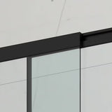 Slankiojanti vonios sienelė SAT Vision 140x120 cm su juodu profiliu ir skaidriu stiklu