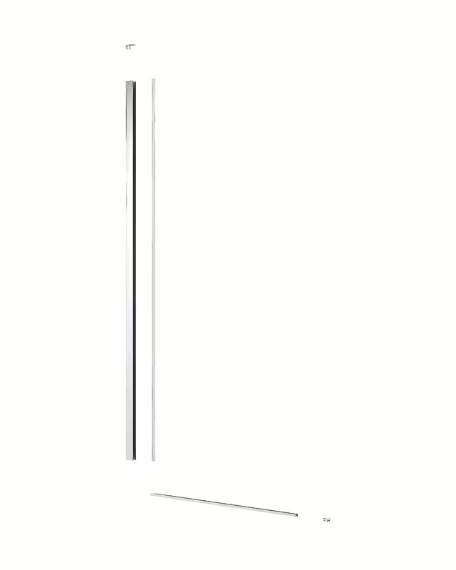 Walk-in dušo sienelė SAT Walk-in 100 cm chromo spalvos, su skaidriu stiklu ir matine juosta