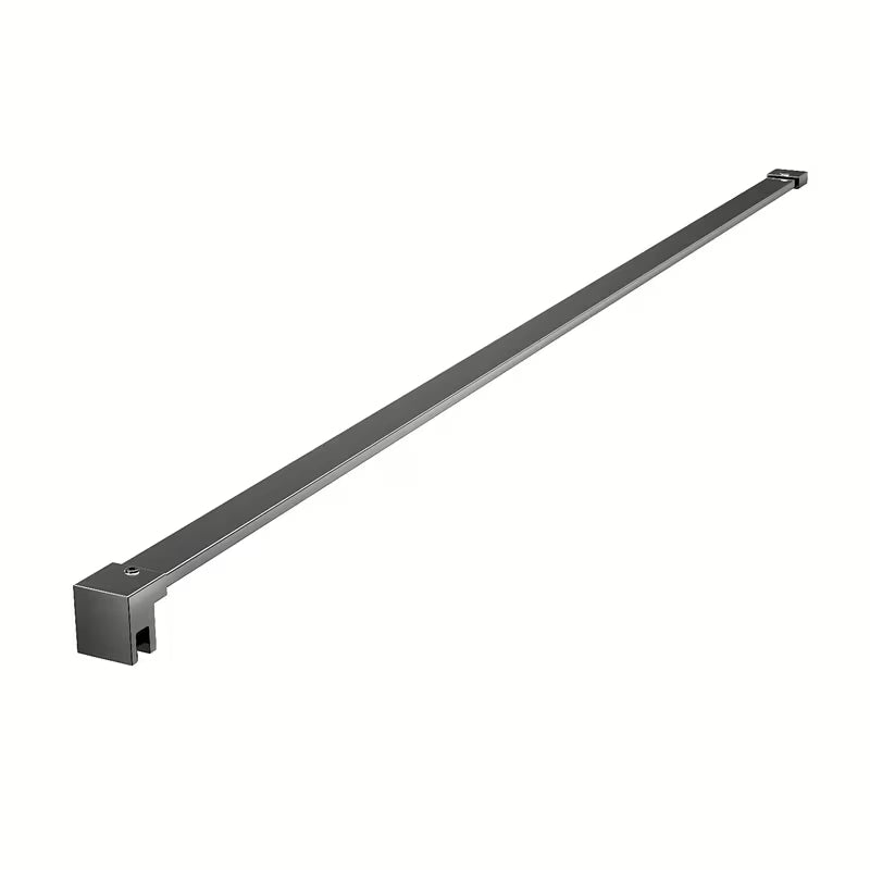 Juoda walk-in dušo sienelė SAT Walk-in 100 cm su skaidriu stiklu ir matine juosta