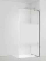 Walk-in dušo sienelė SAT Walk-in 100 cm, chromo spalvos, su skaidriu stiklu ir privatumo juosta