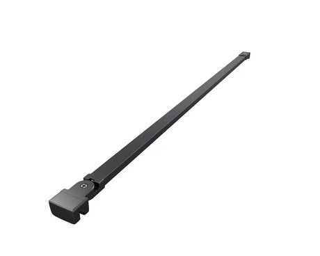 Juoda walk-in dušo sienelė SAT Walk-in 110 cm su skaidriu stiklu ir matine juosta