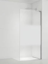 Walk-in dušo sienelė SAT Walk-in 110 cm, chromo spalvos, su skaidriu stiklu ir matine juosta