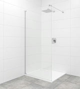 Walk-in dušo sienelė SAT Walk-in su skaidriu stiklu ir chromuotu tvirtinimo laikikliu