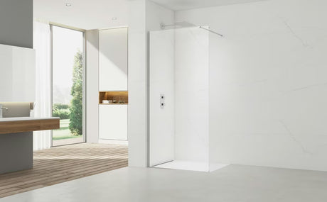 SAT Walk-in walk in Dušo-Sienelė 110 cm su skaidriu stiklu ir chromuotais profiliais