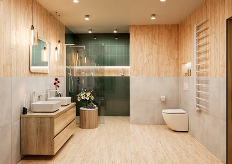 Balta walk-in dušo sienelė SAT Walk-in 110 cm, su skaidriu grūdintu stiklu ir EasyClean danga.