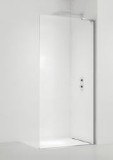 Walk-in dušo sienelė SAT Walk-in 110 cm, chromo spalvos, su skaidriu grūdintu stiklu ir Easy Clean danga.