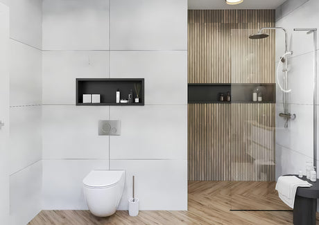 Walk-in dušo sienelė SAT Walk-in 110 cm, chromo spalvos, su skaidriu grūdintu stiklu ir Easy Clean danga.