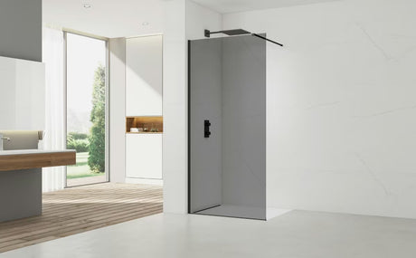 SAT Walk-in walk in Dušo-Sienelė 120 cm juodos spalvos su nepermatomu dūminiu stiklu