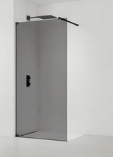 SAT Walk-in walk in Dušo-Sienelė 140 cm, juodos spalvos, nepermatomas dūminis stiklas