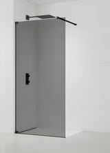SAT Walk-in walk in Dušo-Sienelė 140 cm, juodos spalvos, nepermatomas dūminis stiklas