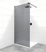 SAT Walk-in walk in Dušo-Sienelė 140 cm, juodos spalvos, nepermatomas dūminis stiklas