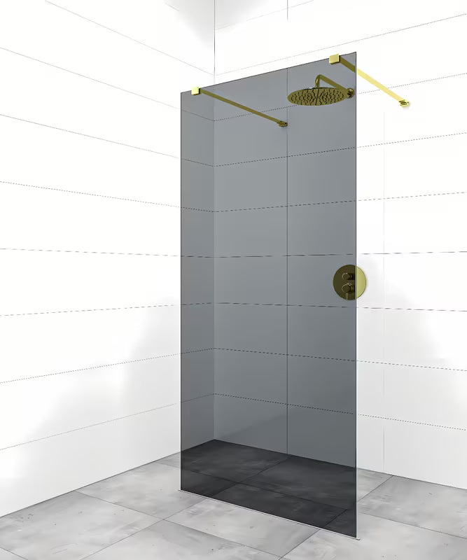 SAT Walk-in walk in Dušo-Sienelė 140 cm, berėmis, su auksinėmis tvirtinimo atramomis