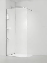 Walk-in dušo sienelė SAT Walk-in su 8 mm skaidriu stiklu ir chromuotu profiliu