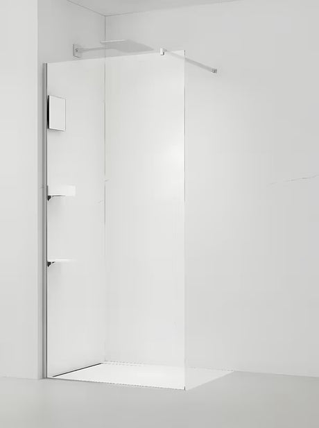 Walk-in dušo sienelė SAT Walk-in su 8 mm skaidriu stiklu ir chromuotu profiliu