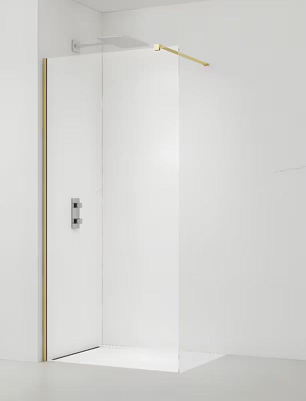 SAT Walk-in walk in Dušo-Sienelė 140 cm žalvario spalvos su skaidriu stiklu