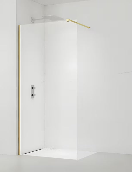 SAT Walk-in walk in Dušo-Sienelė 140 cm žalvario spalvos su skaidriu stiklu
