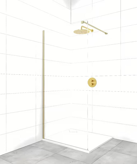 SAT Walk-in walk in Dušo-Sienelė 140 cm žalvario spalvos su skaidriu stiklu