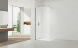 SAT Walk-in walk in Dušo-Sienelė 150 cm žalvario apdailos su skaidriu stiklu ir danga Easy Clean