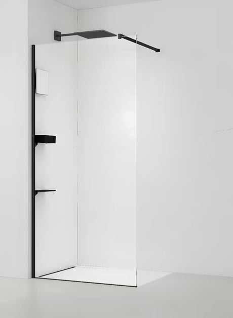Dušo sienelė SAT Walk-in 60 cm su skaidriu stiklu ir blizgiais chromuotais profiliais