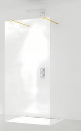 Walk in Dušo-Sienelė SAT Walk-in 60x200 cm su žalvario profiliais ir skaidriu stiklu Easy Clean