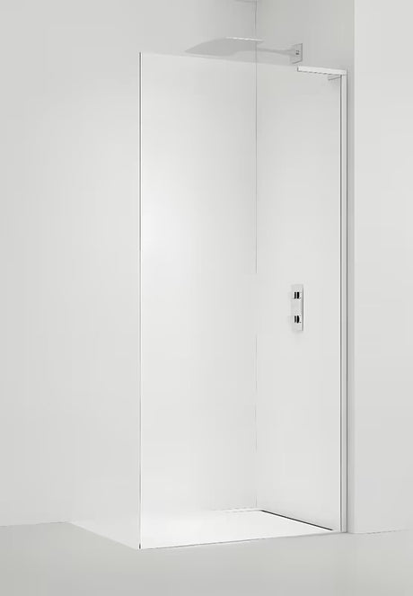 SAT Walk-in walk in Dušo-Sienelė 60 cm, baltos spalvos, su skaidriu grūdintu stiklu ir EasyClean danga