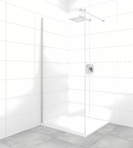 Dušo sienelė SAT Walk-In 70 cm, su skaidriu stiklu ir blizgaus chromo profiliais