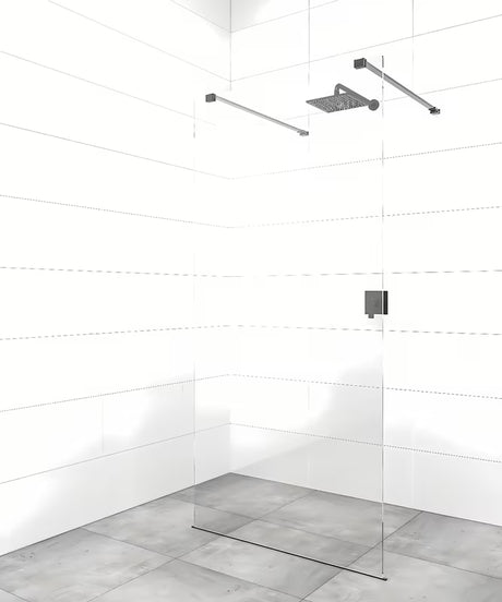 SAT Walk-in walk in Dušo-Sienelė 70x200 cm su skaidriu stiklu ir matiniu juodu stabilizatoriumi