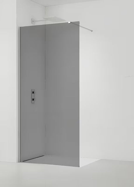 SAT Walk-in walk in Dušo-Sienelė 80 cm su dūminto matinio stiklo užpildu ir blizgaus chromo profiliais