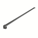 SAT Walk-in walk in Dušo-Sienelė 80 cm juodos spalvos, su skaidriu stiklu ir PVD Gun metal stabilizatoriumi.